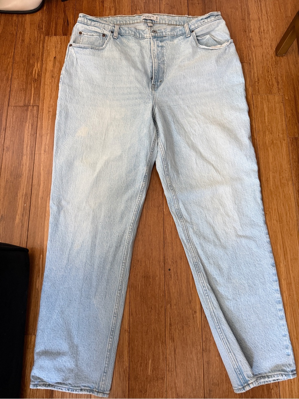 Abercrombie & Fitch Women's The '90s Straight Ultra High Rise 34/18R  Curve Love